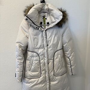 ✨ SOIA & KYO Pearl White Down Coat – Luxury & Warmth ✨